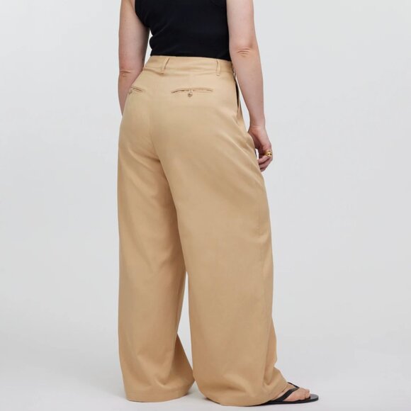 Madewell NWT The Petite Harlow Wide-Leg Pant in Khaki - Size 16P - Picture 5 of 9